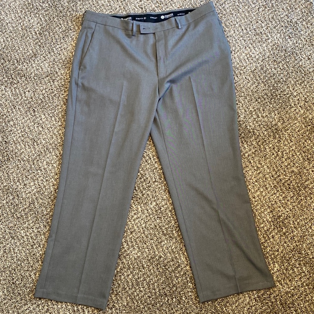 Hagar Comfort Expandomatic Dress Pants, Gray, 42x30